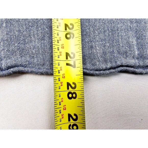 Jack Spade New York Size Medium Mens Blue White Flannel Stripe Long Sleeve Polo - Picture 9 of 10